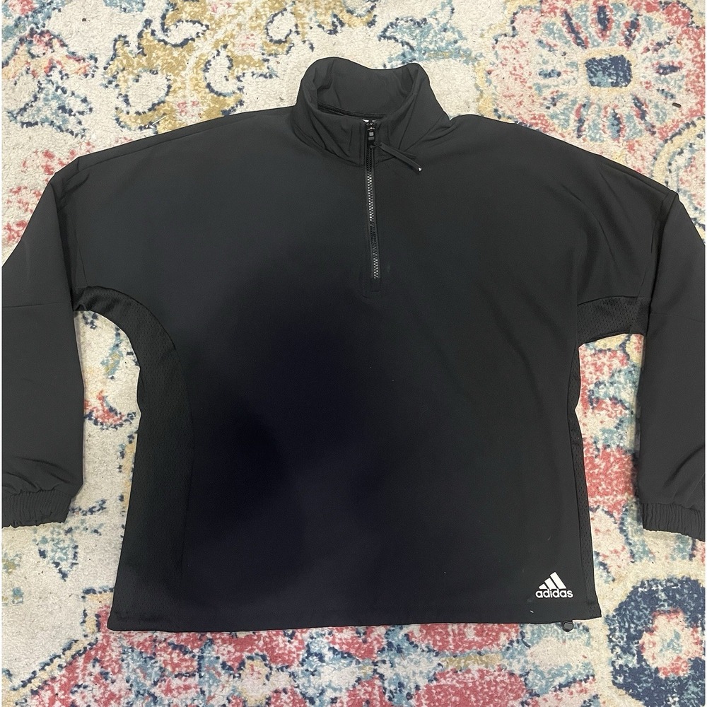 Adidas Pullover Women Medium Black Excellent COLD.RDY Quarter Zip‎ Athletic Top